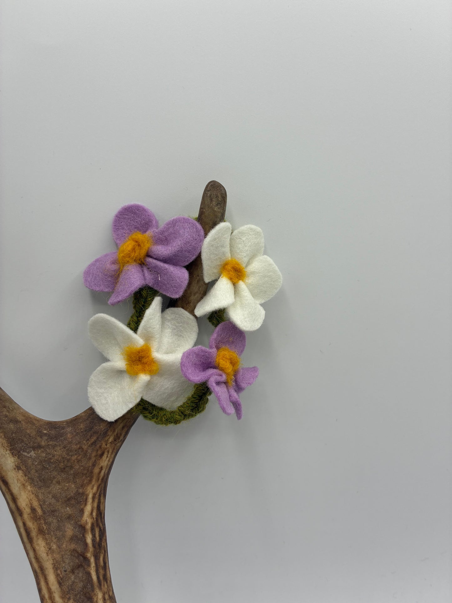 Blüten-Haarkranz lila-weiß