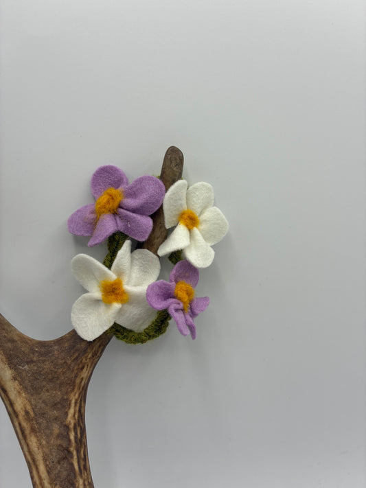 Blüten-Haarkranz lila-weiß
