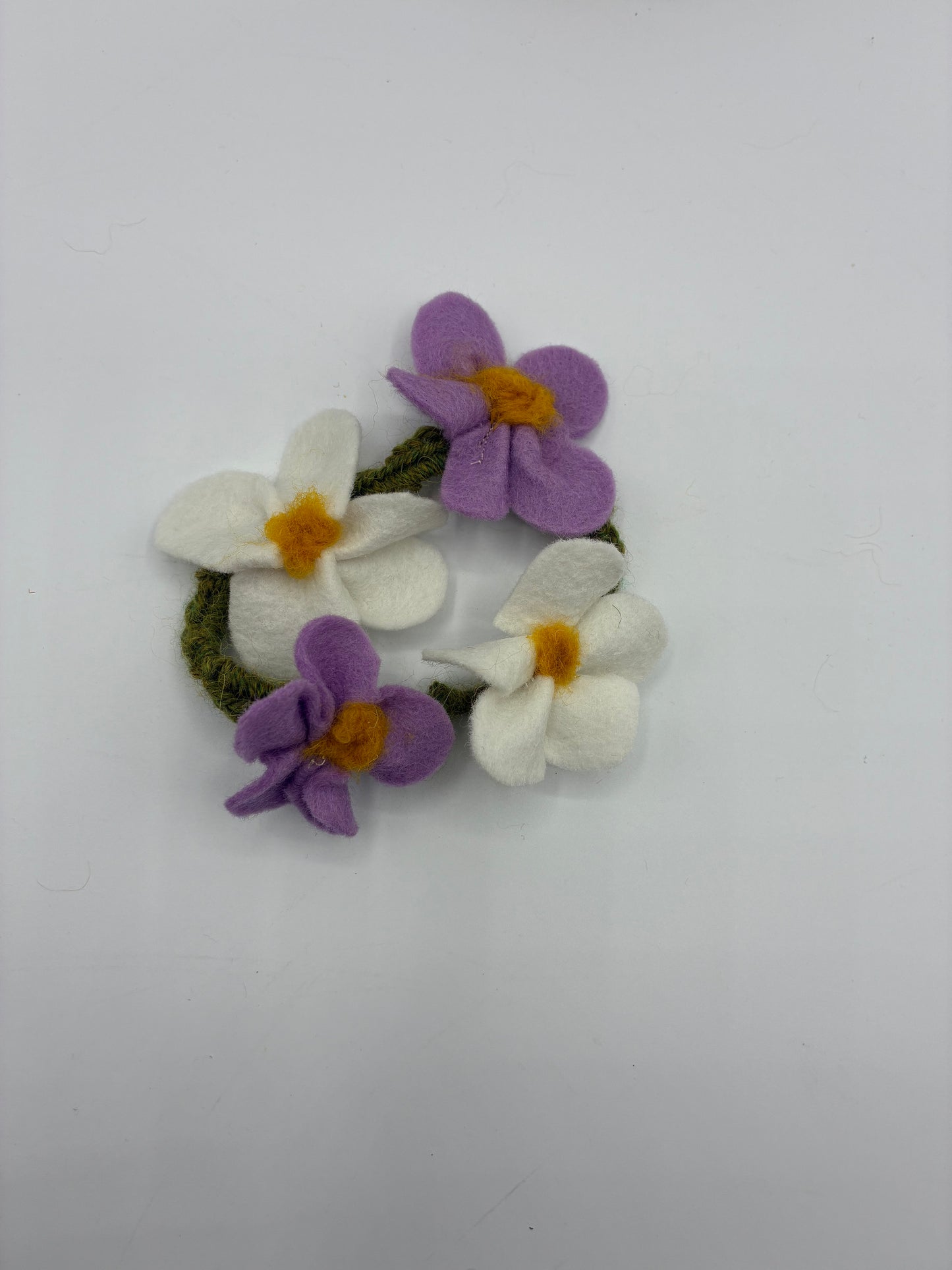 Blüten-Haarkranz lila-weiß